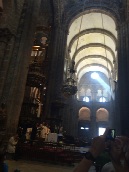 Massive incense burner, 
Pllgrims' Mass 
in Santiago
